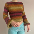 Cardigan Sweater Vintage short tie-dye knitted pullover Supplier